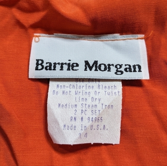 NWT Vintage Barrie Morgan pink orange sleeveless button up top 14 - Picture 9 of 9